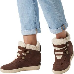 Sorel 8.5 M Out N About Faux Shearling Ankle Waterproof Wedge Bootie NIB